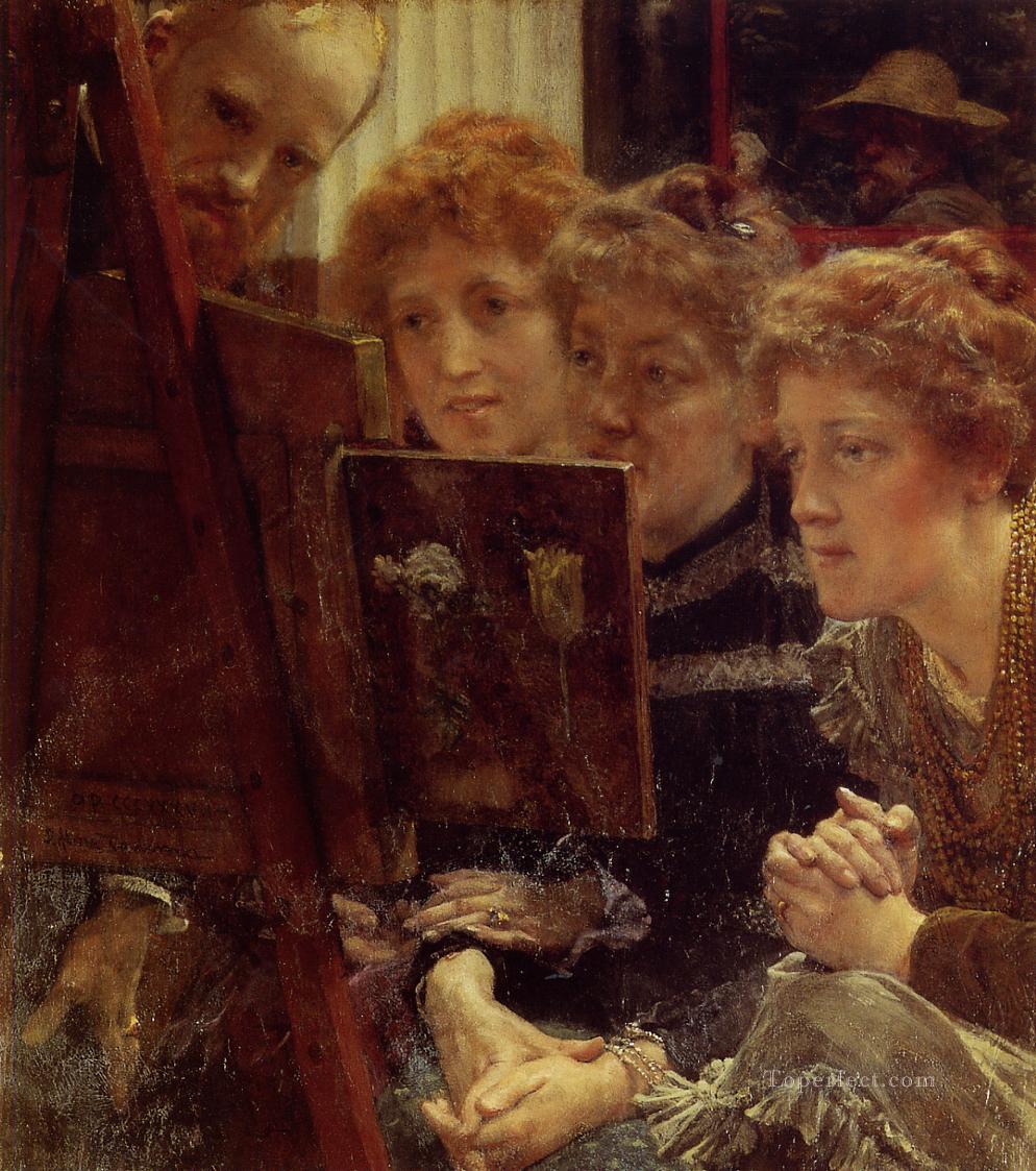 The Family Group Romantic Sir Lawrence Alma Tadema Oil Paintings